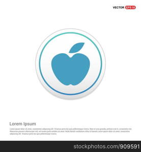 Apple fruit icon - white circle button
