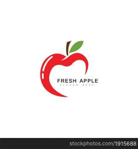Apple fruit logo fresh fruit vector illustration