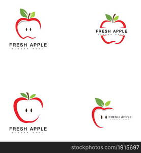 Apple fruit logo fresh fruit vector illustration