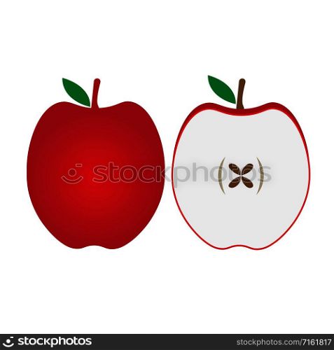 Apple fruit logo vector