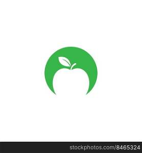 Apple fruit logo. vector illustration simple design
