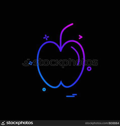 apple fruit study icon vector design