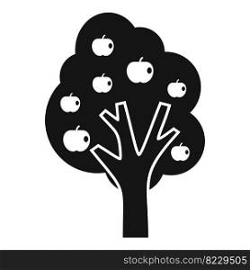 Apple fruit tree icon simple vector. Garden plant. Harvest bloom. Apple fruit tree icon simple vector. Garden plant