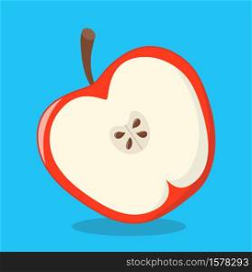 apple, girls, apple, slice, 13, Vector, illustration, cartoon, graphic, v