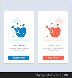 Apple, Gravity, Science  Blue and Red Download and Buy Now web Widget Card Template