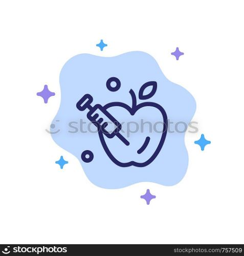 Apple, Gravity, Science Blue Icon on Abstract Cloud Background