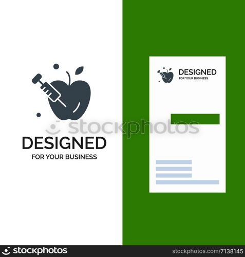 Apple, Gravity, Science Grey Logo Design and Business Card Template