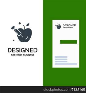 Apple, Gravity, Science Grey Logo Design and Business Card Template