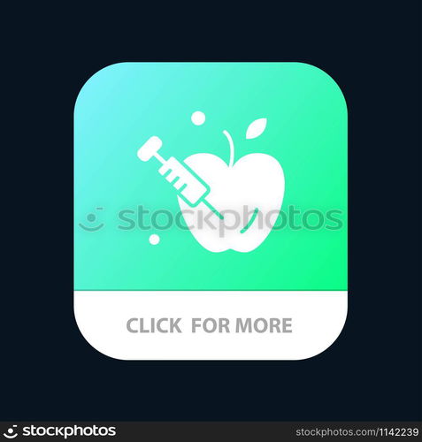 Apple, Gravity, Science Mobile App Button. Android and IOS Glyph Version