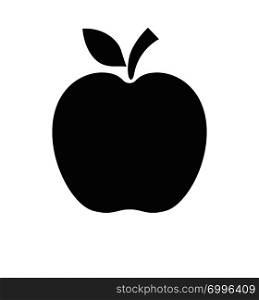 Apple icon black symbol vector fruit vector illustration isolated on white eps 10