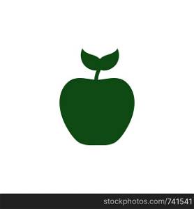 Apple icon. Creative logo. Green ecological sign. Protect planet. Vector illustration for design.