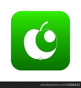 Apple icon digital green for any design isolated on white vector illustration. Apple icon digital green