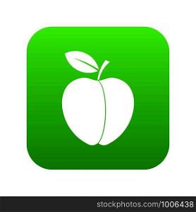 Apple icon digital green for any design isolated on white vector illustration. Apple icon digital green