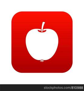 Apple icon digital red for any design isolated on white vector illustration. Apple icon digital red