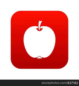 Apple icon digital red for any design isolated on white vector illustration. Apple icon digital red