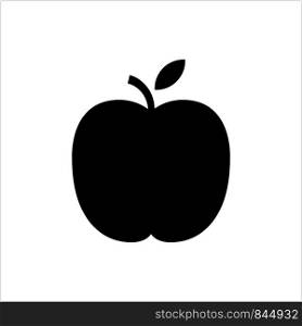 Apple Icon, Fruit / Food Icon Vector Art Illustration
