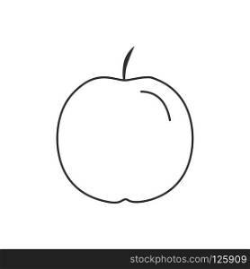 Apple icon in black flat outline design.