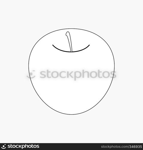 Apple icon in isometric 3d style isolated on white background. Apple icon, isometric 3d style