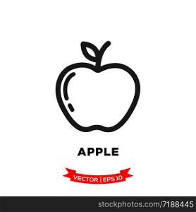 apple icon in trendy flat style