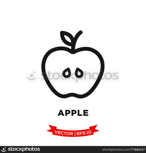 apple icon in trendy flat style