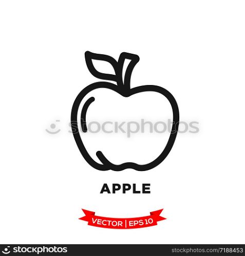 apple icon in trendy flat style