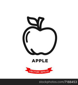 apple icon in trendy flat style