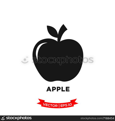 apple icon in trendy flat style