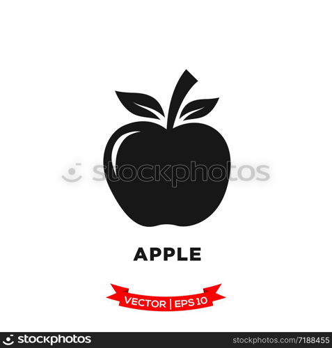 apple icon in trendy flat style