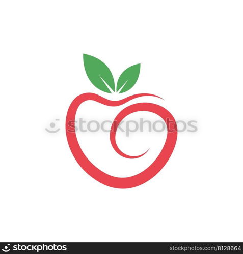 Apple icon logo design illustration template vector