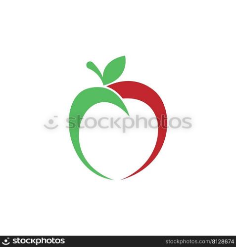Apple icon logo design illustration template vector