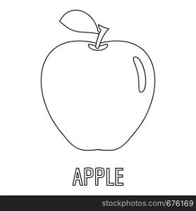 Apple icon. Outline illustration of apple vector icon for web. Apple icon, outline style.