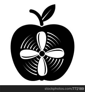 Apple icon. Simple illustration of apple vector icon for web. Apple icon, simple black style