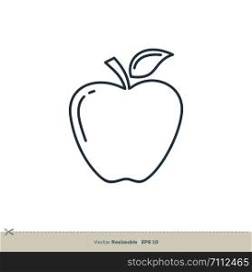 Apple Icon Vector Logo Template Illustration Design. Vector EPS 10.