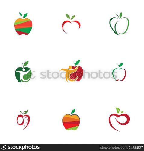 Apple Icons Set - Isolated On White Background - Vector Illustration, Graphic Design Editable For Your Design. Apple Logo