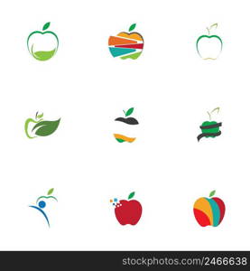 Apple Icons Set - Isolated On White Background - Vector Illustration, Graphic Design Editable For Your Design. Apple Logo