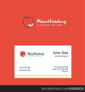 Apple logo Design with business card template. Elegant corporate identity. - Vector