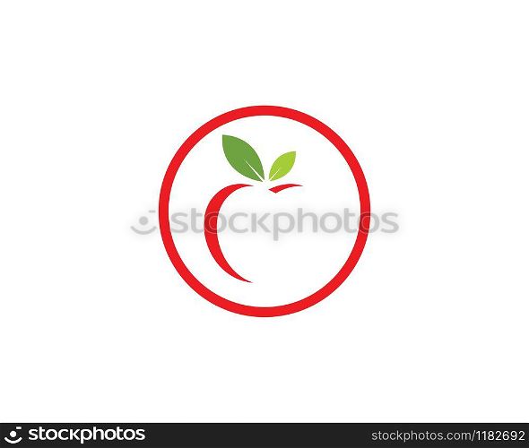 Apple logo icon vector illustration design template