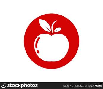 Apple logo icon vector illustration design template