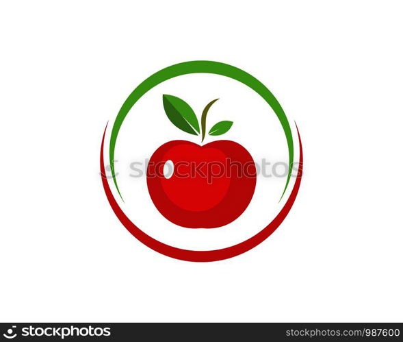 Apple logo icon vector illustration design template