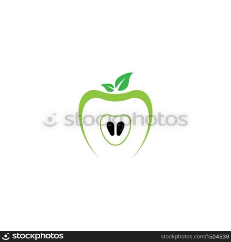 Apple logo template illustration design