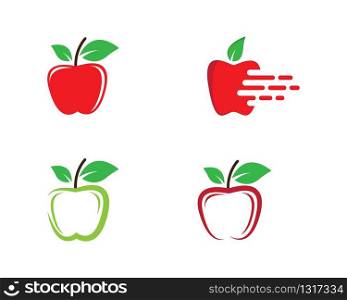 Apple logo template vector icon illustration design