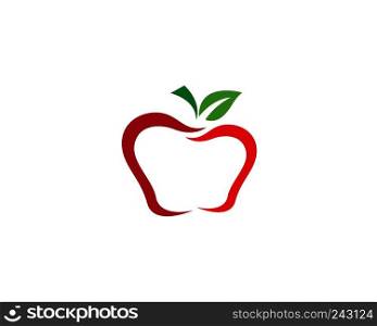 Apple logo template vector icon illustration design