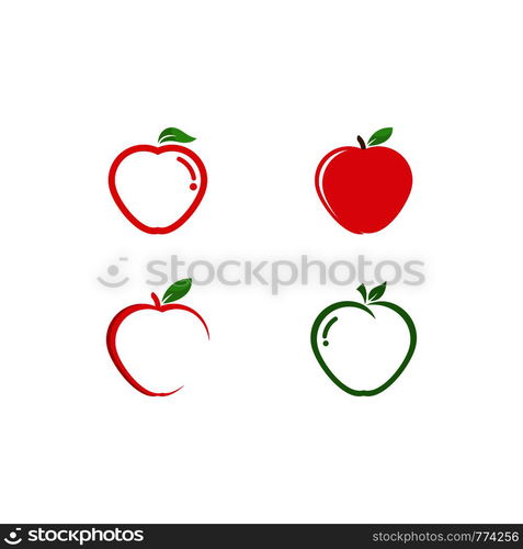 Apple logo template vector illustration design