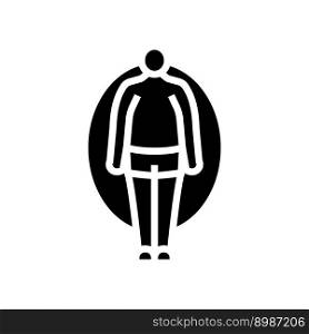 apple male body type glyph icon vector. apple male body type sign. isolated symbol illustration. apple male body type glyph icon vector illustration