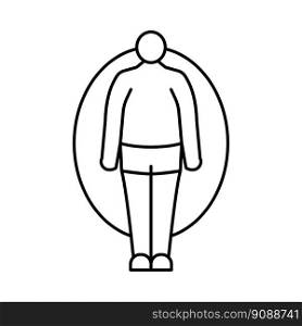apple male body type line icon vector. apple male body type sign. isolated contour symbol black illustration. apple male body type line icon vector illustration