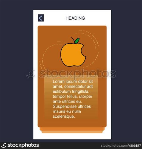 Apple mobile vertical banner design design. Vector