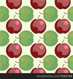 Apple pattern, illustration, vector on white background.