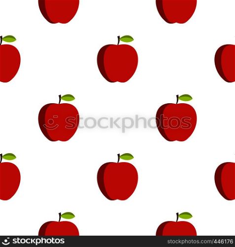 Apple pattern seamless background in flat style repeat vector illustration. Apple pattern seamless