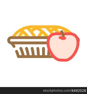 apple pie color icon vector. apple pie sign. isolated symbol illustration. apple pie color icon vector illustration