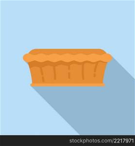 Apple pie dessert icon flat vector. Fruit cake. Cute pastry. Apple pie dessert icon flat vector. Fruit cake